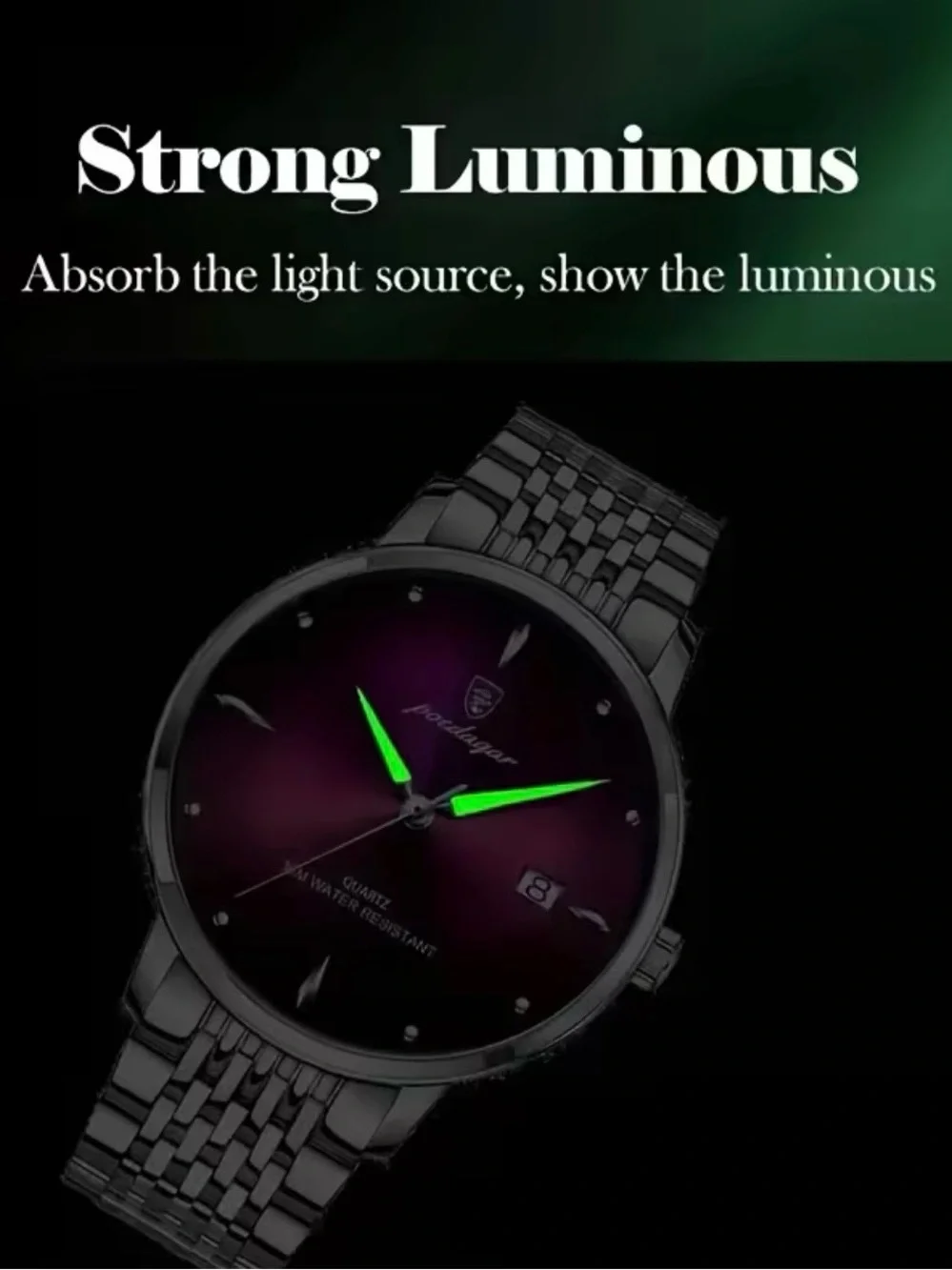Men's Casual Business Waterproof Calendar Luminous Top Brand Luxury Quartz Watch